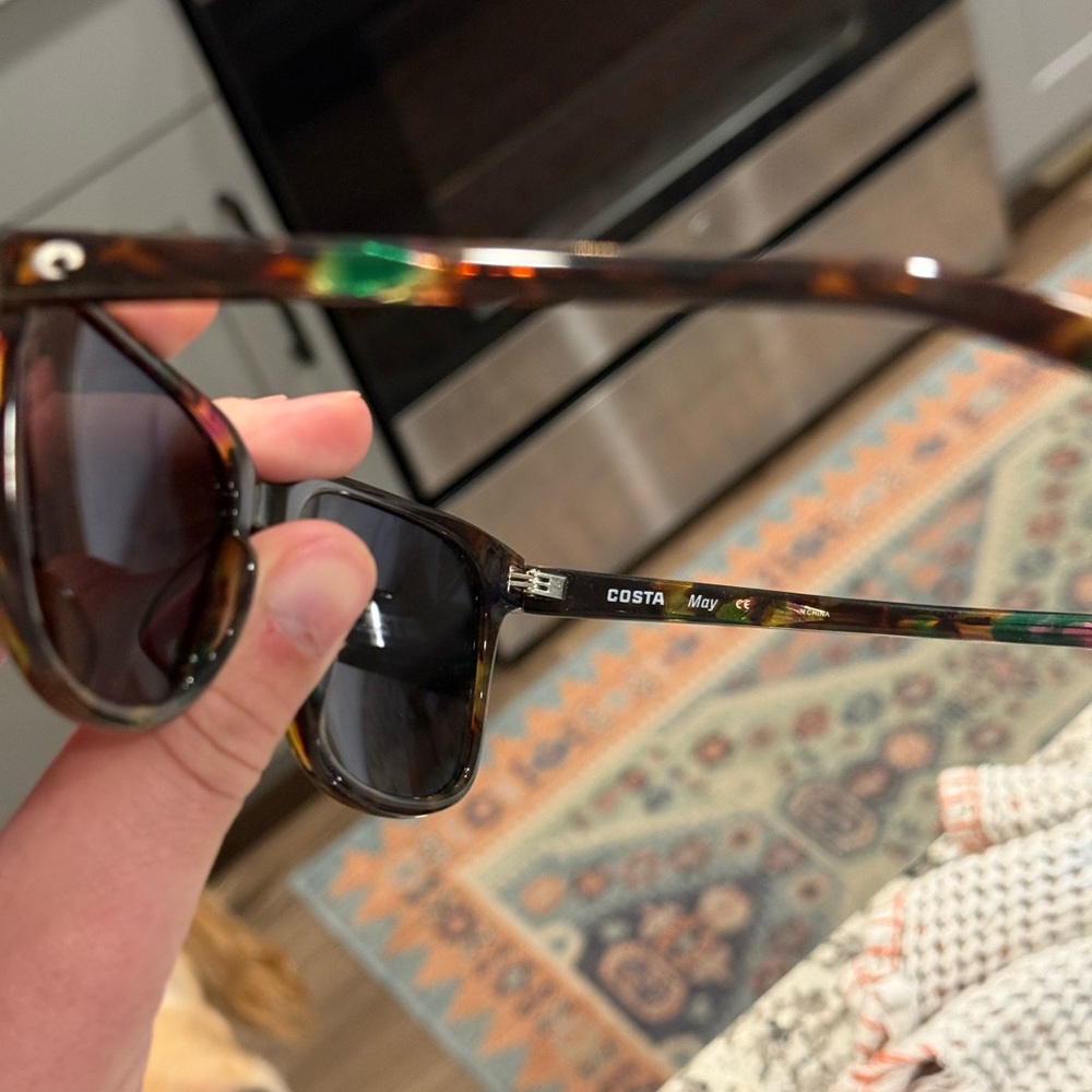 Costa Men's Tortoise Frame Sunglasses with Black Lenses
